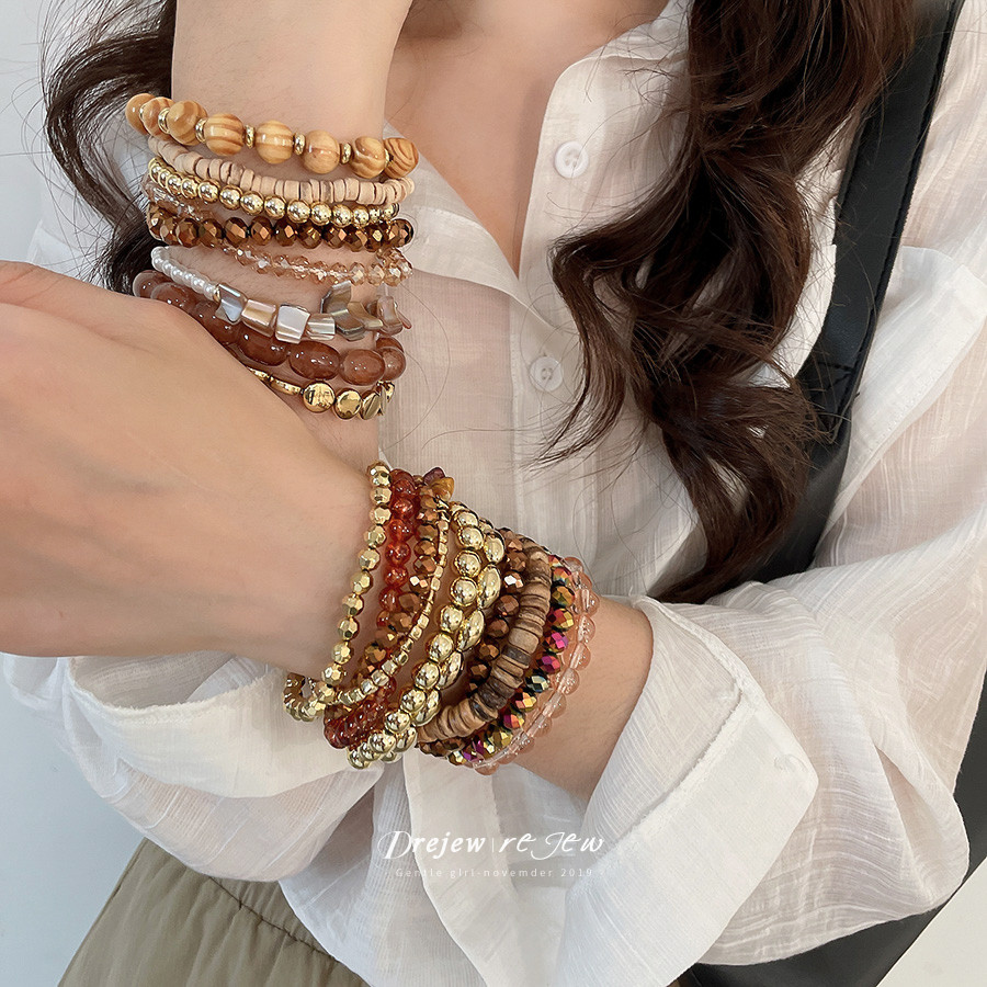 Dreejew สร้อยข้อมือลูกปัด Boho สไตล์_stackable สำหรับผู้หญิง ออกแบบชาติพันธุ์ พร้อมใช้เป็นของขวัญหรือเครื่องประดับที่สวยงาม