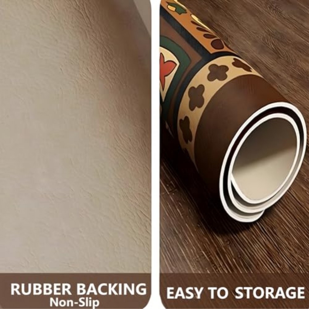 【SMELLSHI】Fast Absorption Coffee Mat Bohemian Check Pattern Heat Resistant for Coffee Bars