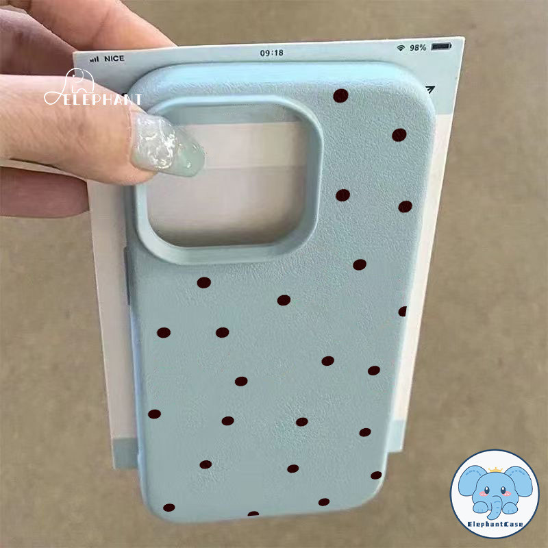 สำหรับ IPhone 17 Air 15 11 16 12 13 14 Pro Max XR X XS Max 7 15 14 16 8 Plus ปกหนังลายจุดแฟชั่นเรียบง่ายเนื้อนุ่ม