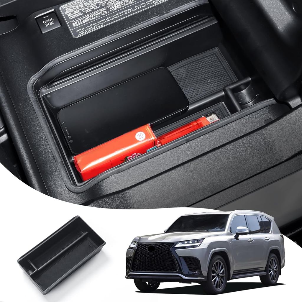 กล่องที่เท้าแขนกล่องเก็บสําหรับ 2022-2025 Lexus Lx600 & Lx500d & LX700h Central Control Partition ถา