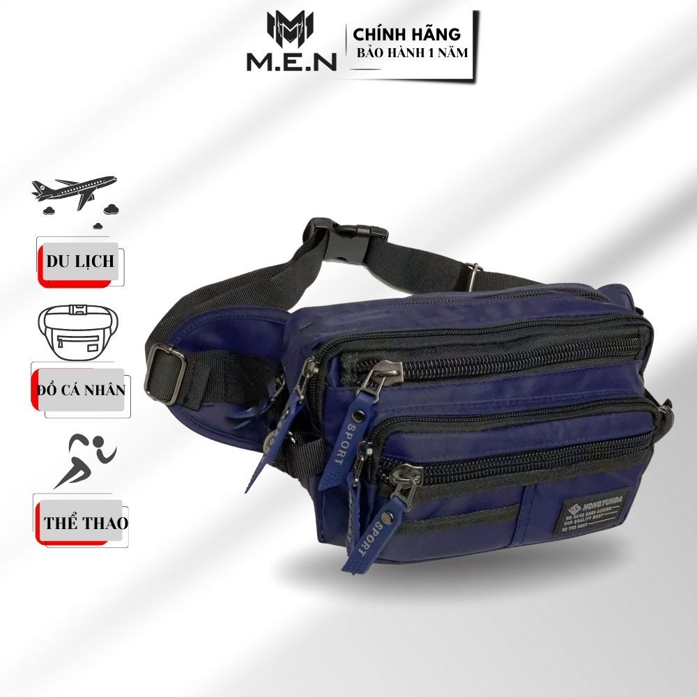 กระเป๋าคาดเอวผ้า PVC 6 ช่อง DB84 คุณภาพสูง Men MD