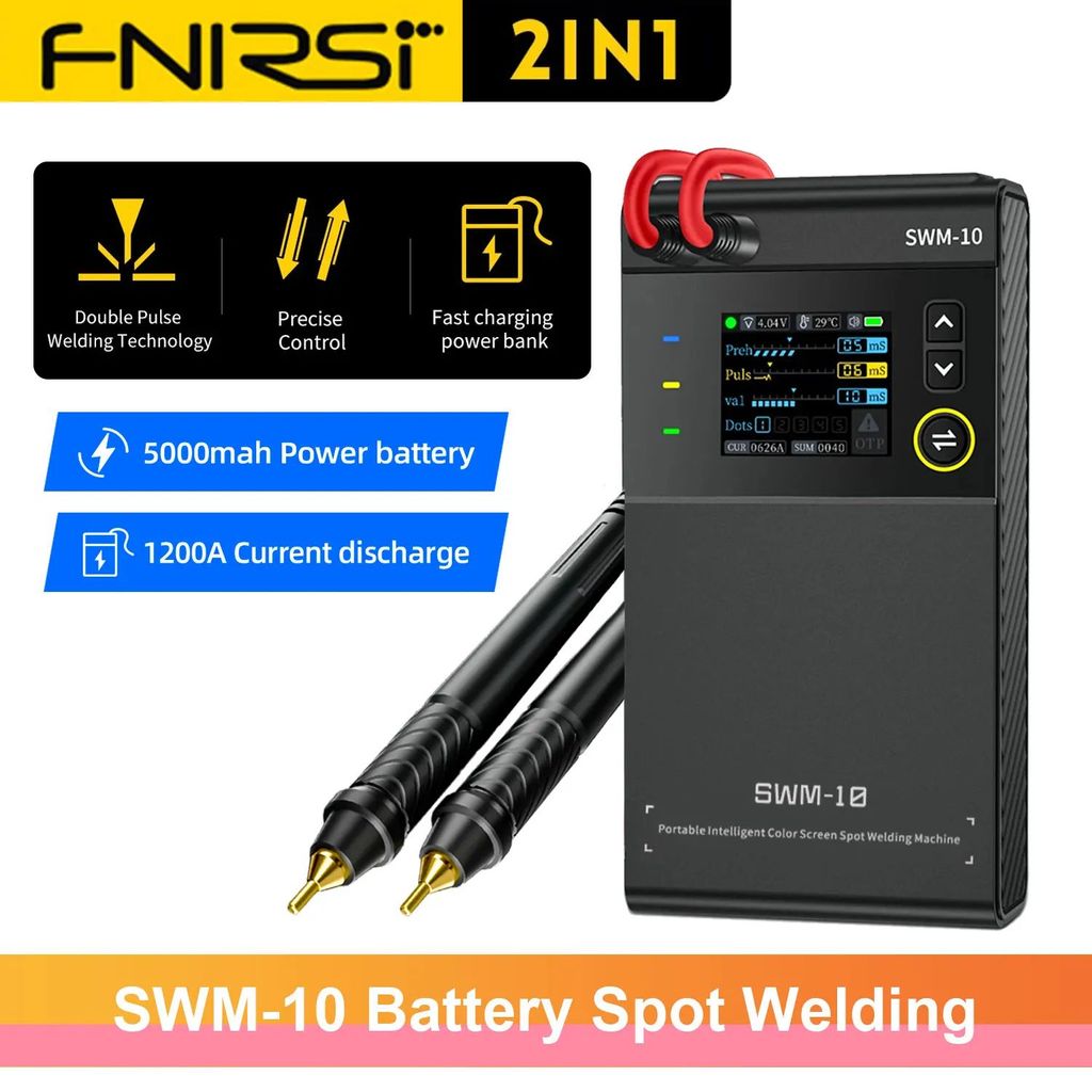 FNIRSI SWM-10 แบบพกพาแบตเตอรี่ Spot เครื่องเชื่อม SWM10 Mini เครื่องเชื่อม 18650 แบตเตอรี่เครื่องมือ