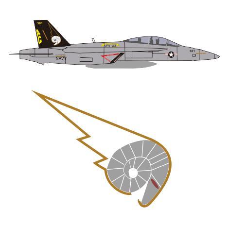 Raptor Squadron FA-18 Water Inlet 1: 350 VFA-83 เหมาะสําหรับโมเดลจําลองประกอบพลาสติก