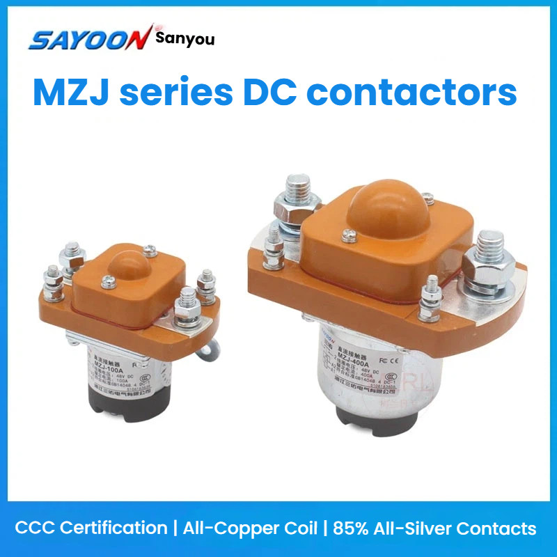 Sanyou MZJ-50A 100A 200A 400A 600A High Power DC Contactor 12V 24V 48V