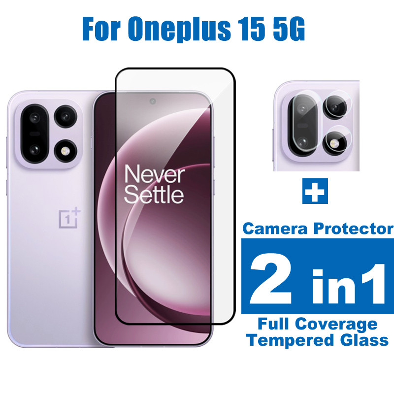 2 in 1 สําหรับ OnePlus 15 HD 9H กระจกนิรภัยสําหรับ OnePlus 15 13 13S 13R 13T 12R Ace 6 5 Ultra Pro R