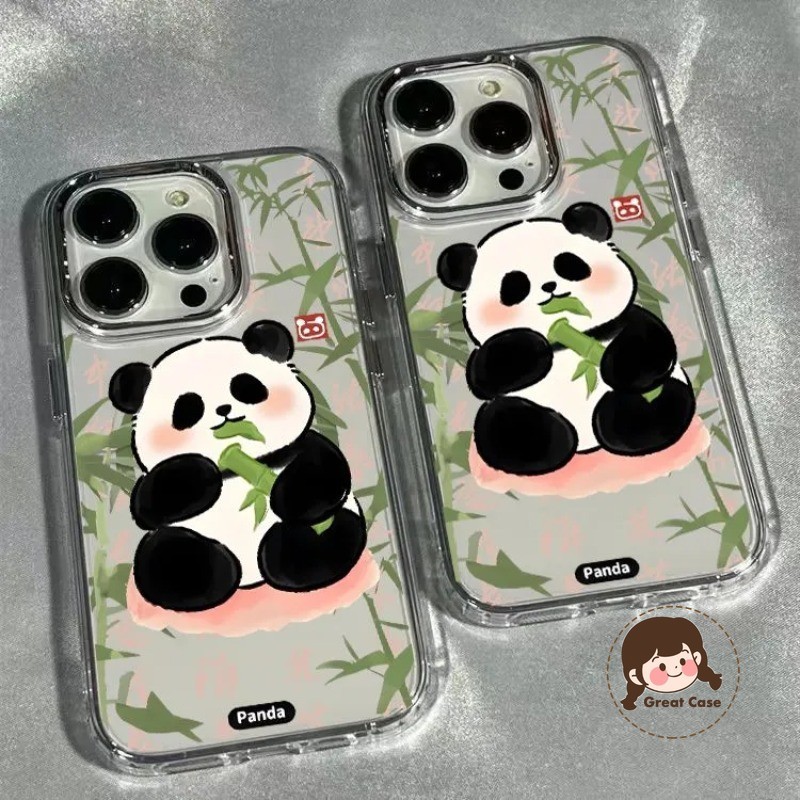 น่ารัก Panda ชุบเคสโทรศัพท์สําหรับ Realme GT 7 5 Pro 3 Neo 7X 7 6 5 SE 240W V70 V60 V60S V23 V23i 5G