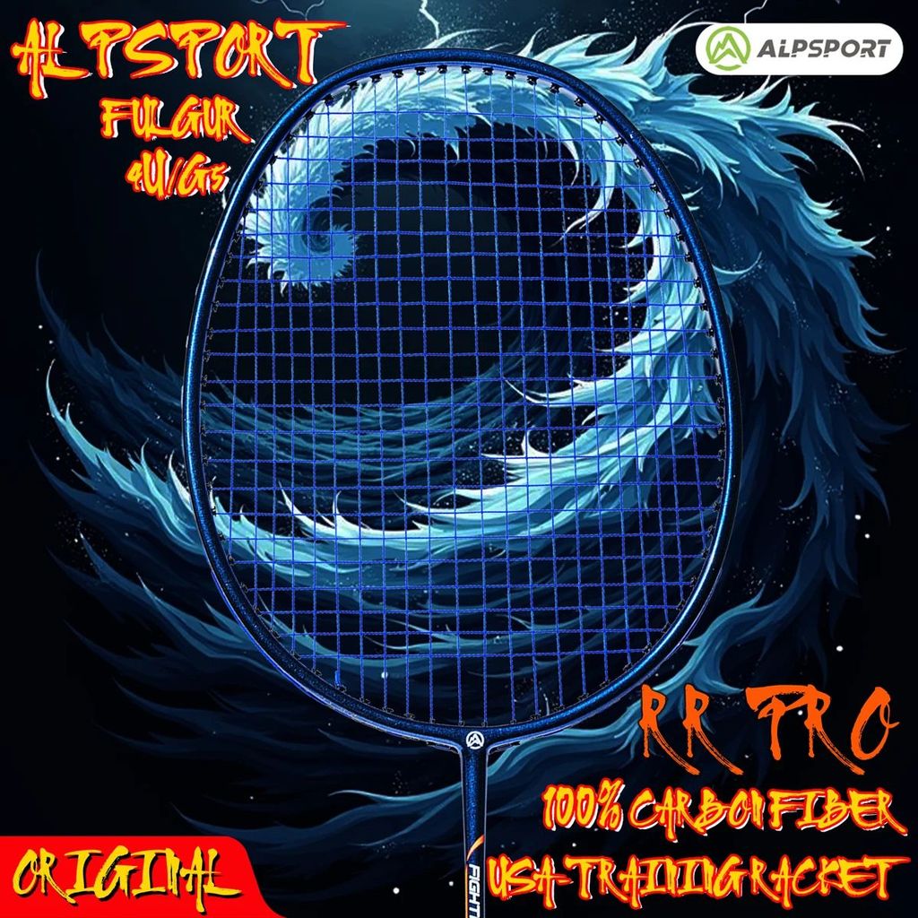 ALP RR PRO 4U 2 ชิ้น/ล็อต Offense และ Defense ไม้แบดมินตันมืออาชีพพร้อมกระเป๋า 26 ปอนด์/12 กก.คาร์บอ
