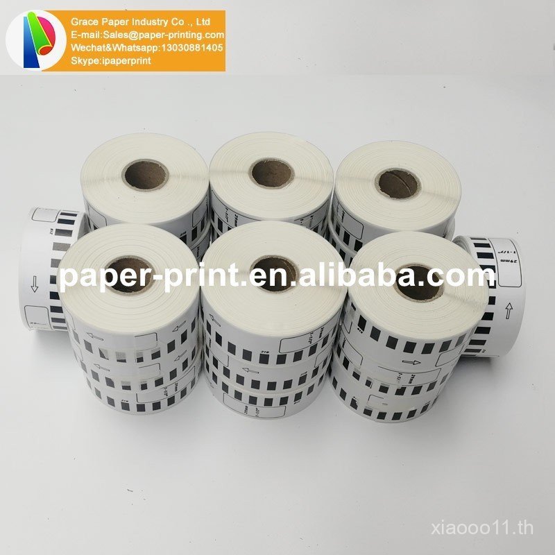 ริบบิ้นฉลากต่อเนื่อง DK Series DK-22210 (สีดําบนพื้นขาว) 29mm * 30.48m