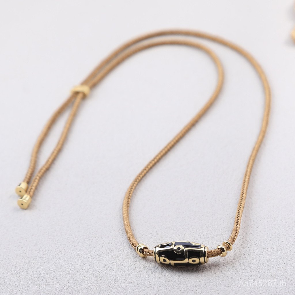 สร้อยข้อมูล Clavicle Chain กะทัดรัดด้วย Dzi Beads ในสไตล์หรูหรา