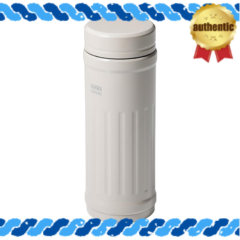 QAHWA Coffee Bottle 410ml Ivory Direct Drinking Vacuum Insulated Double-Layer Structure Teflon Coate