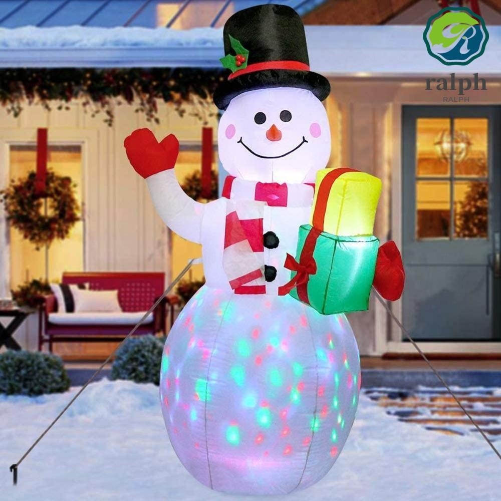 RALPH Inflatable Snowman Yard Home Decoration Blow Up Illuminated US Plug Indoor Outdoor Balloon Toy