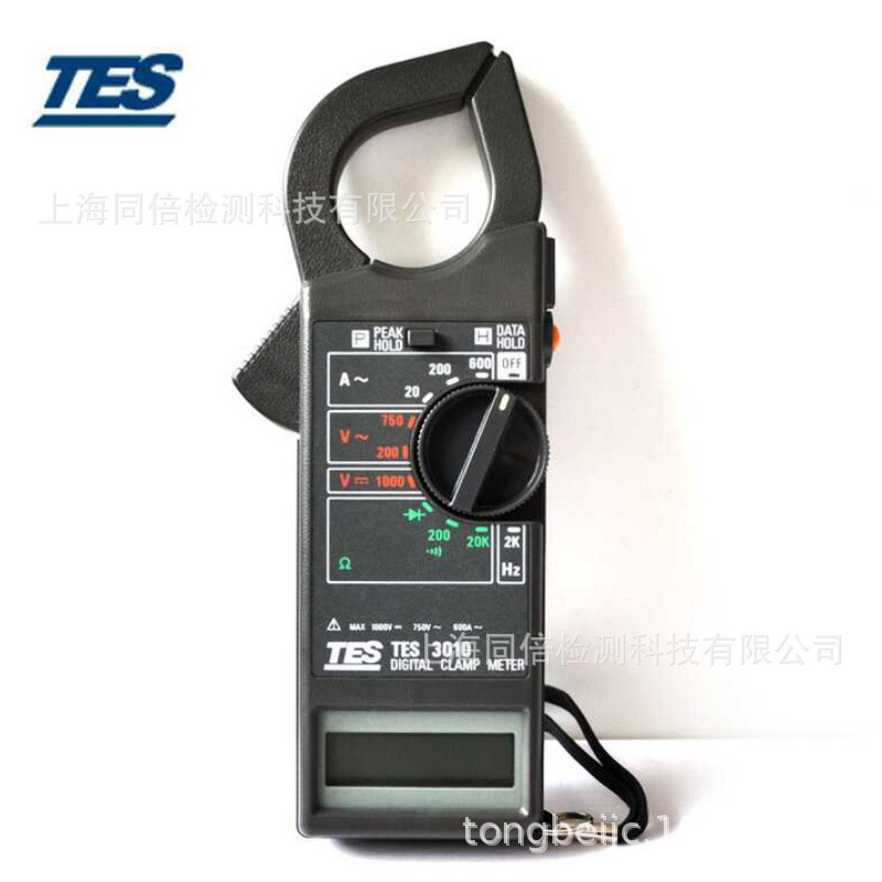 TES-3010 AC Hook Meter TES3010 แคลมป์มิเตอร์ AC 20A, 200A, 600A