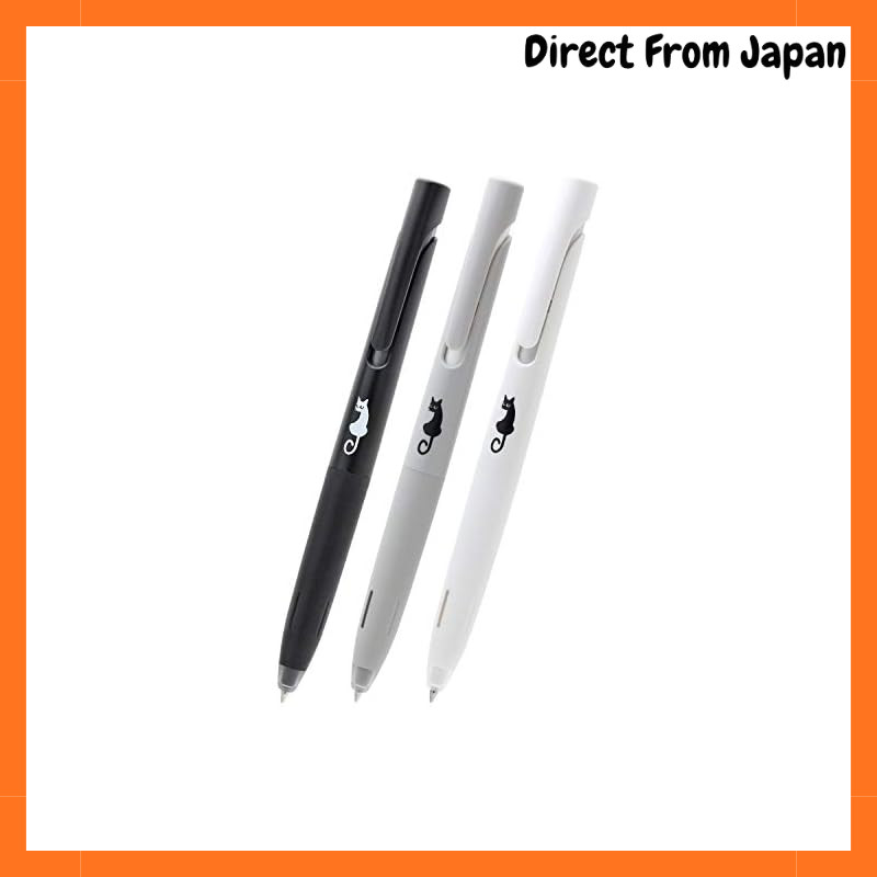 Zebra Ballpoint Pen Blen 0.5mm Cat Monotone Body 3-Piece Set P-BAS88-3AZ
