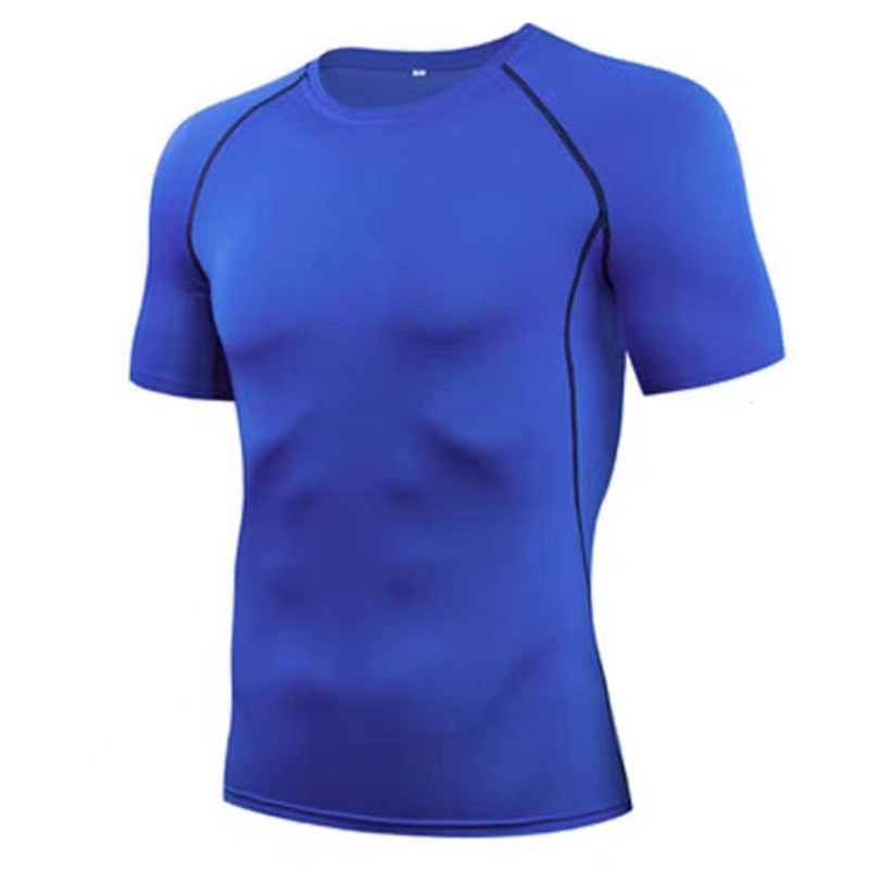 Men's Sports Tights Breathable Stretch Fitness Running Quick-Drying T-shirt Men wvEV