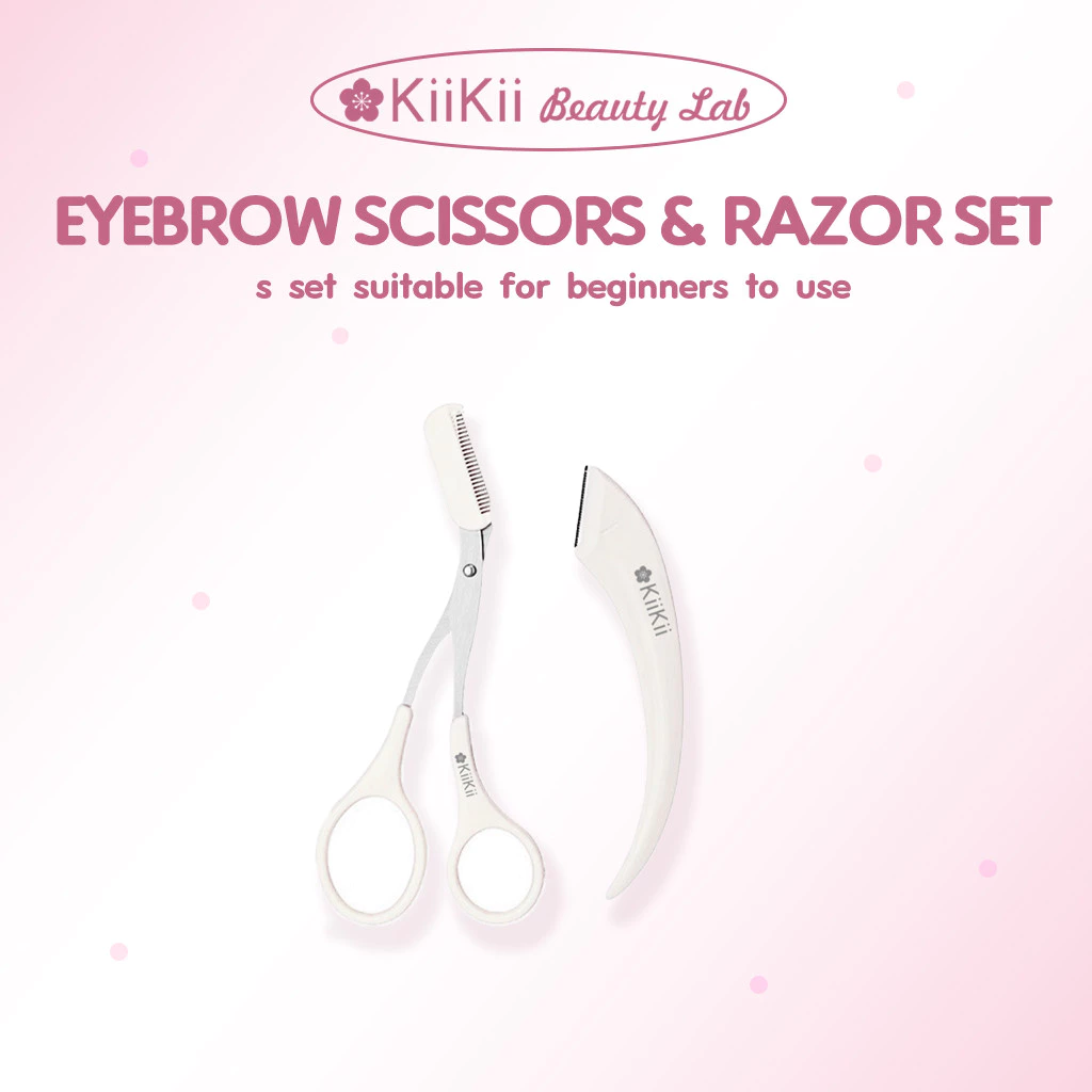 KiiKii Beauty Lab ที่กันคิ้ว มีดกันคิ้ว ชุดที่เล็มขนคิ้ว 2 ชิ้น/เซต เหมาะสำหรับมือใหม่ ขูดเบาๆ