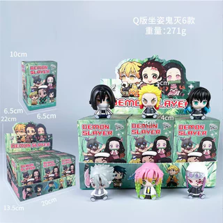 6 ชิ้น/กล่อง Demon Slayer อะนิเมะรูป Sanemi Yoriichi Tanjirou คอสเพลย์ตุ๊กตาของเล่นสําหรับของขวัญเด็กคอลเลกชันเครื่องประดับรถบ้านเค้กตกแต่งตกแต่ง Gacha