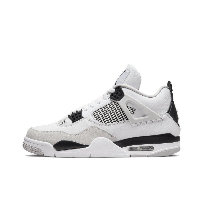 หนังท็อปเกรนคุณภาพสูง AJ style4White Cement รองเท้าบาสเก็ตบอลสําหรับบุรุษและสตรีรองเท้ากีฬาลําลอง