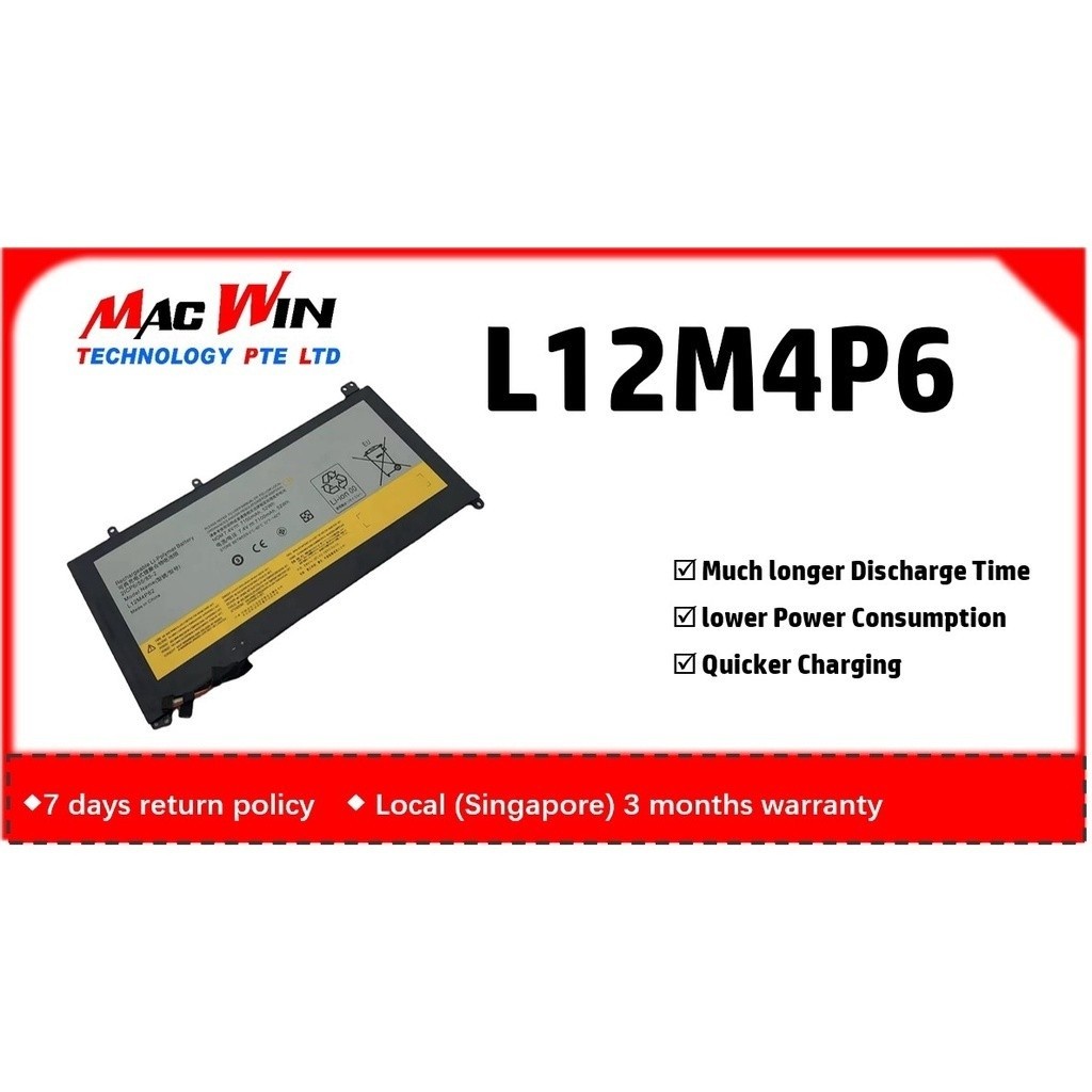 New 7.4V 52Wh 7100mAh L12M4P62 Battery Replacement for Lenovo Ideapad U430 U530 Touch L12L4P62 2ICP6
