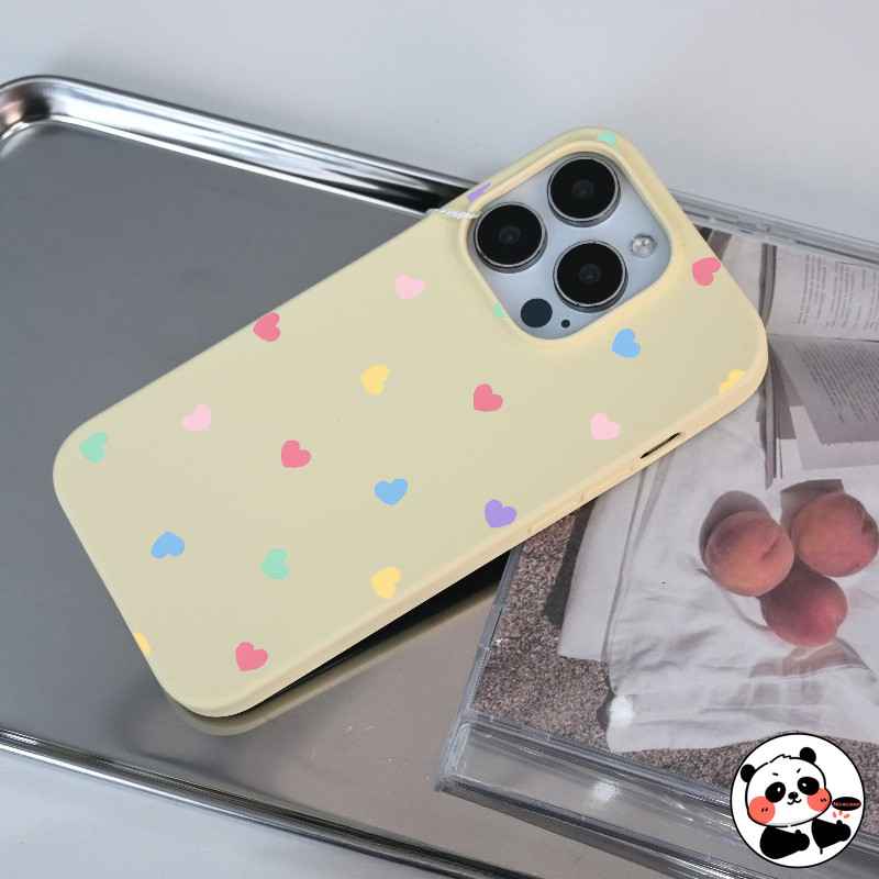 น่ารัก Hearts Macaron สีเคสโทรศัพท์สําหรับ Vivo V40 V30 V29 Pro Lite X200 FE S30 Pro Mini VivoV40 X200FE 5G หรูหราการ์ตูน Matte กันกระแทก Soft Candy ปลอก - รูปที่ 3