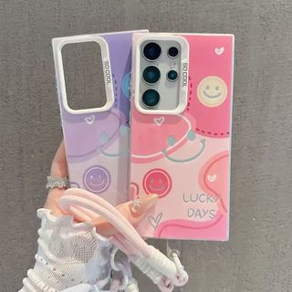 Loveหน้ายิ้มสำหรับSamsung A53 A22 A54 A52 A34 A73 A22 A13 A04E A15 A05S S23 เคสโทรศัพท์น่ารักZTMSCY0001 & 0002 +