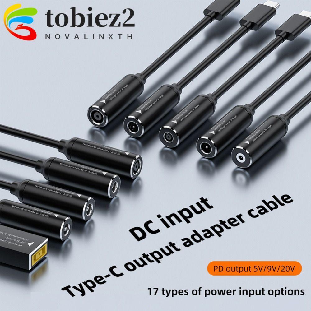 TOOBIEMI Type-C To DC Jack สายชาร์จ, PD 65W PD Output DC To Type-C สายชาร์จ, Mini ขนาด 3A DC Input A