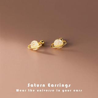 Saturn Earrings ต่างหูเงินแท้ S925 [MERCELO]