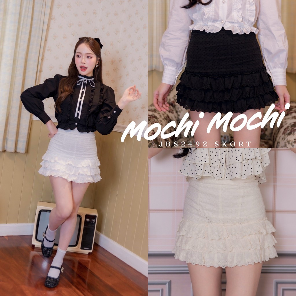#JBS2492 Mochi Mochi Skorts *เฉพาะกระโปรง Joobs studio