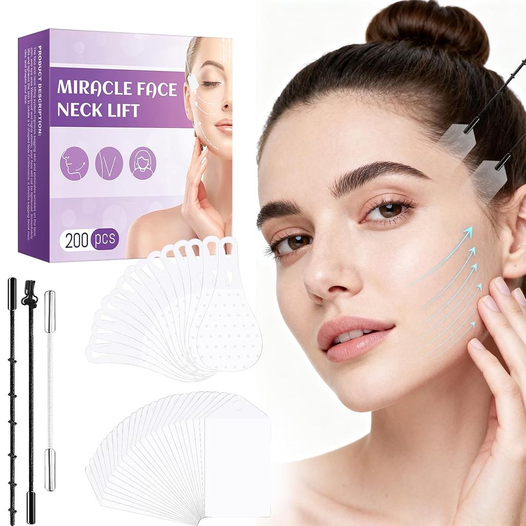 Neck Lift Tape Face Lift Tape 200PCS Face Tape Neck Tape Lifting Invisible Face Tape Lifting Invisib