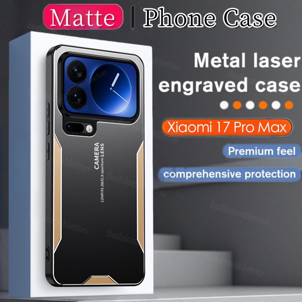 ปลอกสําหรับ Xiaomi 1 7 17 Pro Max 17Pro 17ProMax Mi17 Pro Max Mi17Pro Max Mi17ProMax โลหะ Matte เคสโ