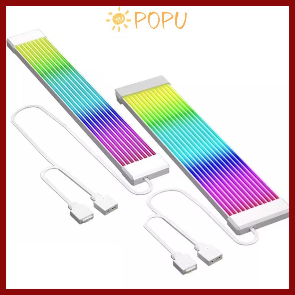 POPU PC Light Strip, ไฟ LED Strip ยืดหยุ่น, DIY 8PIN 24PIN สายต่อ ARGB Light Bar