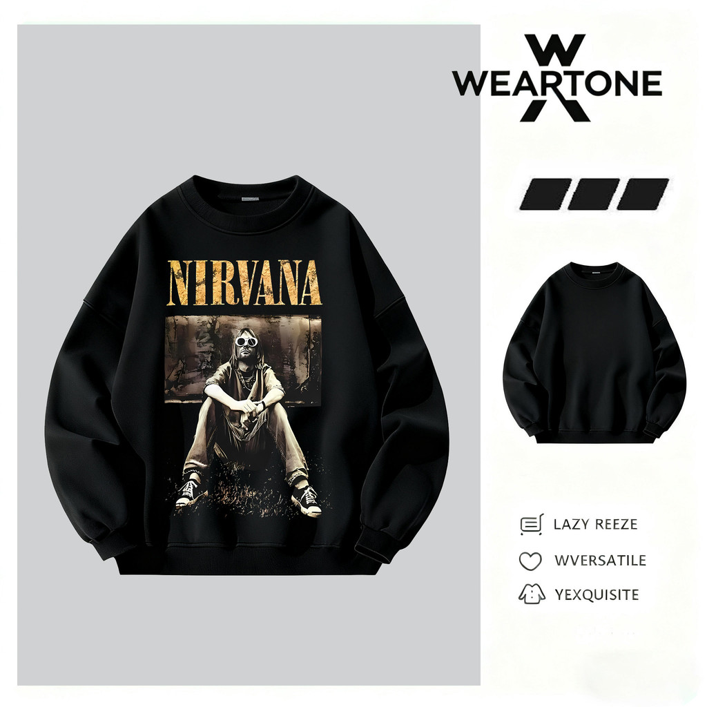 WEARTONE🌟มีฮู้ด เสื้อฮู้ด ทรงหลวม สตรีทแฟชั่น ผ้าสำลีอย่างดี ใส่ได้ทั้งผู้ชายและผู้หญิง ชาย "nasacock"