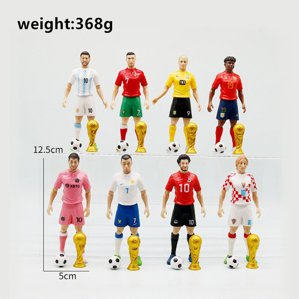 World Cup 2026 Soccer Star Figurines Cartoon Home Decor Soccer Doll Figurine for Children