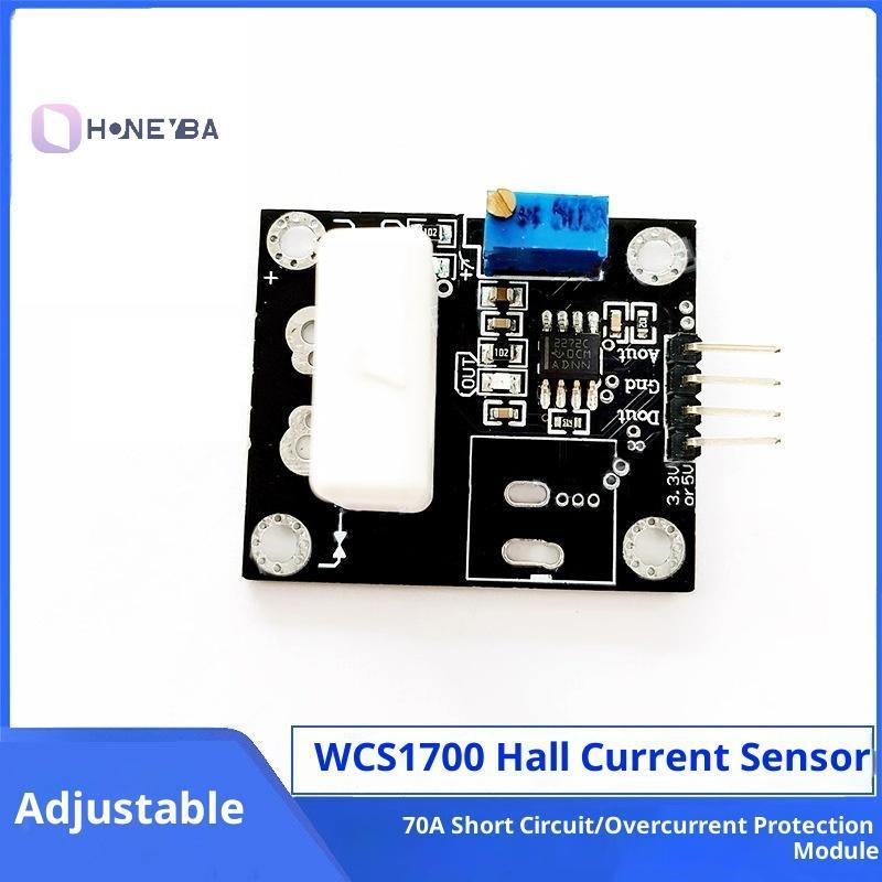 <Honeyby>WCS1600 WCS1700 WCS1800 3-5V Hall Current Sensor ปรับ DC 35A/70A สั้น Over-Current Detector