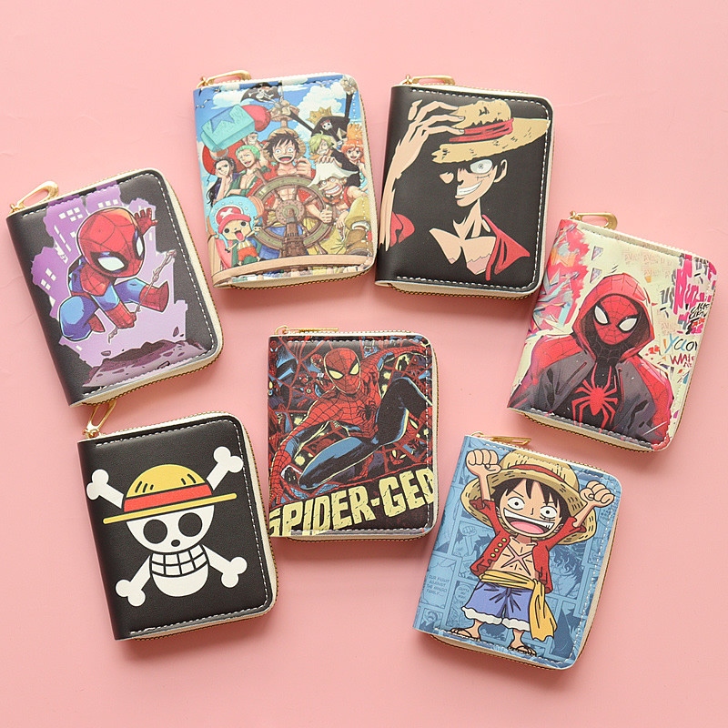 กระเป๋าสตางค์ผู้ชาย รูปแบบใหม่เด็กเด็กผู้ชายอะนิเมะการ์ตูนน่ารักสั้นซิปพิมพ์กระเป๋าสตางค์กระเป๋าใส่เหรียญผู้ถือบัตร