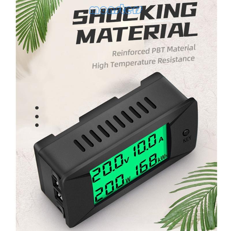Mon Hot DC 0-300V 0-300A จอแสดงผล LCD Digital Current Voltage Power Energy Meter