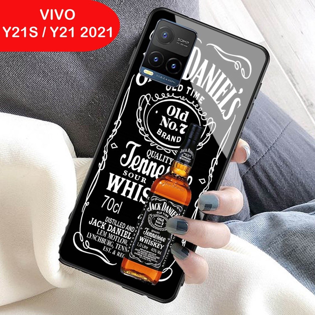 HP Softcase Glass VIVO Y21 Y21s 2021 Y33S - เคสโทรศัพท์ป้องกันสําหรับ VIVO Y21 Y21s 2021 [ A09 ].