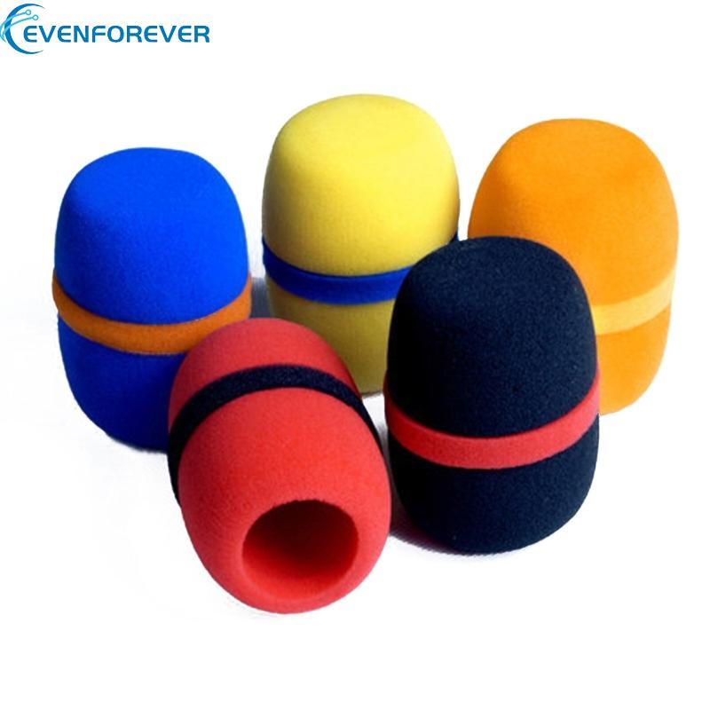 EV 5 ชิ้นมือถือไมโครโฟนที่มีสีสัน Windproof ล้างทําความสะอาดได้ฟองน้ําโฟมสําหรับไมโครโฟนส่วนใหญ่ Mic