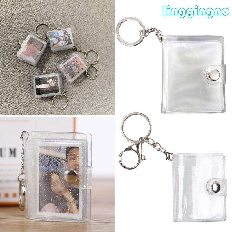 8 Pages Mini Photo Album Keychain Instant Picture Album Pendant Photo Storage