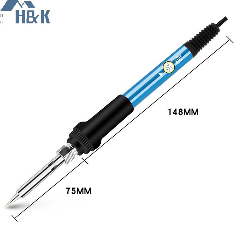 [H&K พ.ย.] หัวแร้งไฟฟ้าปรับอุณหภูมิ V V 60W 80W เชื่อมบัดกรีความร้อน Nib ซ่อมเครื่องมือ {th} - รูปที่ 3