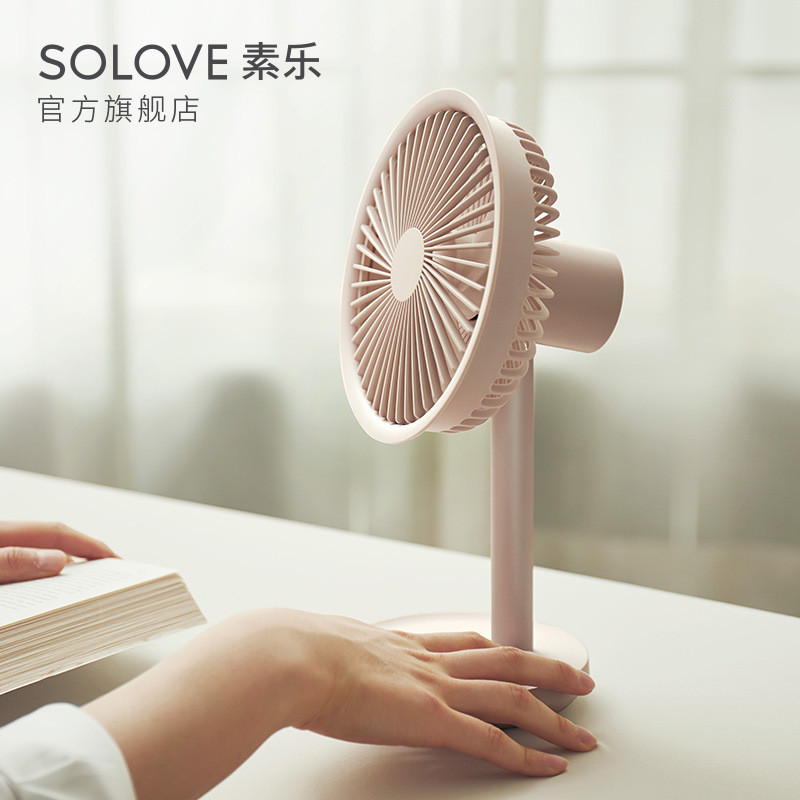 Solove solove Fan usb Mini Desktop Desktop F5 Fan หอพักนักเรียนสํานักงานแบบชาร์จไฟได้