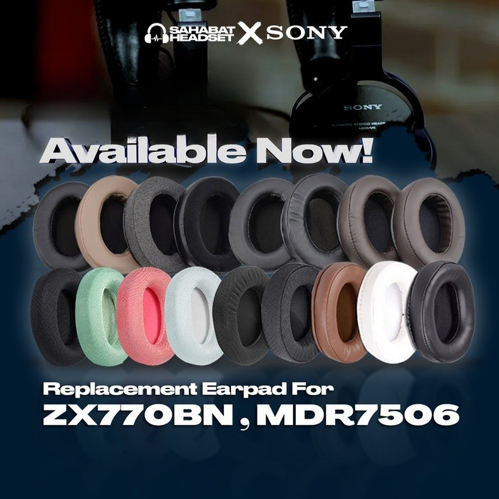 Earpad แผ่นรองหูฟัง Sony ZX770BN MDR7506 ZX 770 BN MDR 7506 Pad