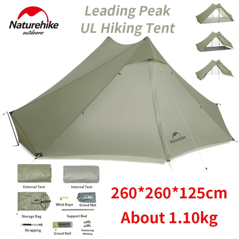 Naturehike Ul เต็นท์เดินป่า 15d ซิลิคอนไนลอนกันน้ํากลางแจ้ง Ultralight Camping 2 คน Double Layer Bac