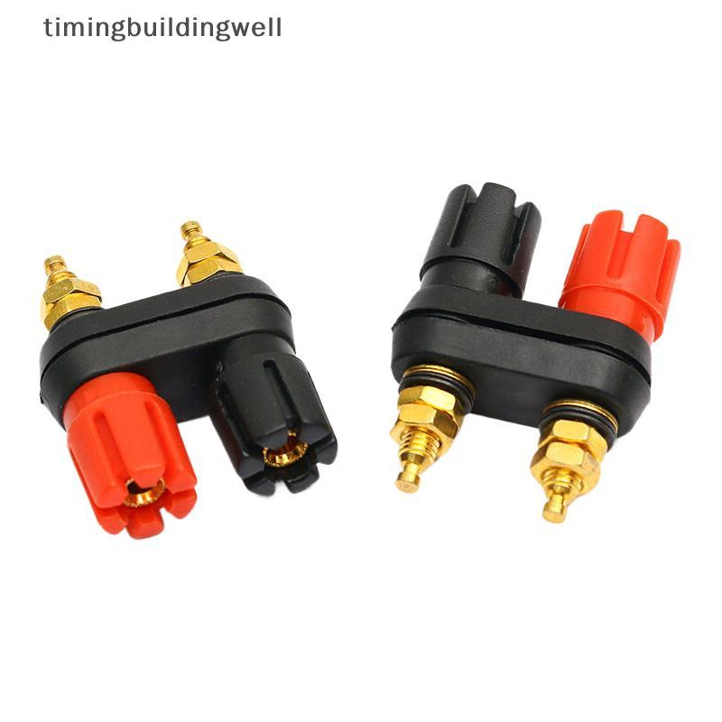 Twth ลําโพง Banana Plug Terminal Connector Banana Socket Dual Female Banana Plug สําหรับลําโพงเครื่อ