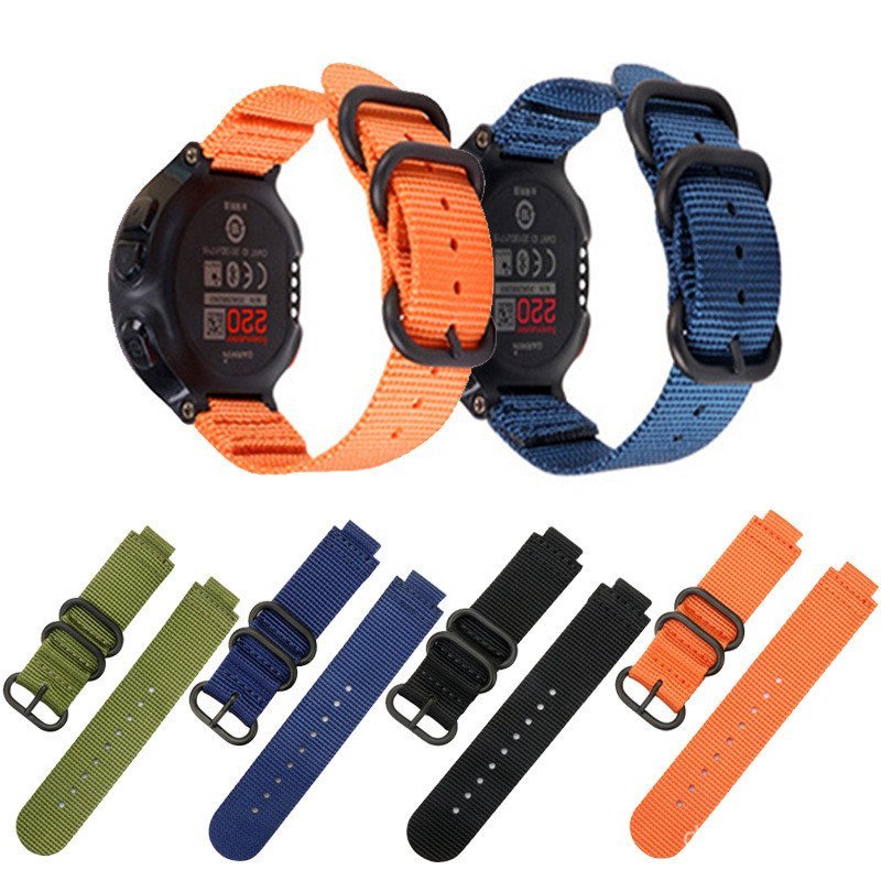 เหมาะสําหรับ Garmin 235 Nylon Three-Ring Buckle Strap Garmin Forerunner235/220/230620สายรัดข้อมือ