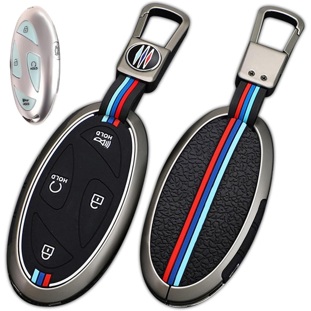 สําหรับ Hyundai Ioniq 6 Key Fob พร้อมพวงกุญแจโลหะกุญแจรถ 360 องศาสําหรับ Hyundai 2023 2024 Ioniq 6 A