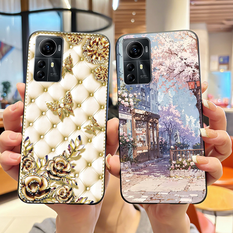 เคสโทรศัพท์สําหรับ ZTE Blade A72s/Optus X Max/Blade V41 สมาร์ทเยลลี่นุ่มสีดําฝาครอบใหม่มีสไตล์ความงา