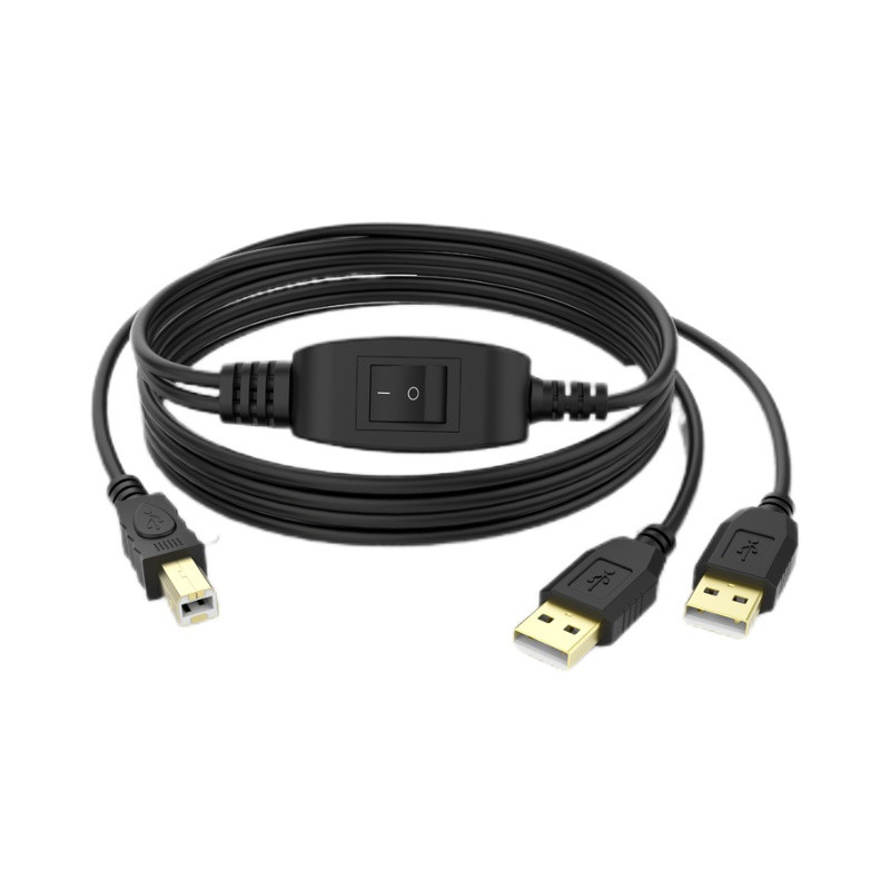 สายเชื่อม USB แยกต่อ 1 เป็น 2 สำหรับปริ้นเตอร์ HP, Canon, Lenovo, Samsung | สำหรับงานสำนักงาน พร้อมใ