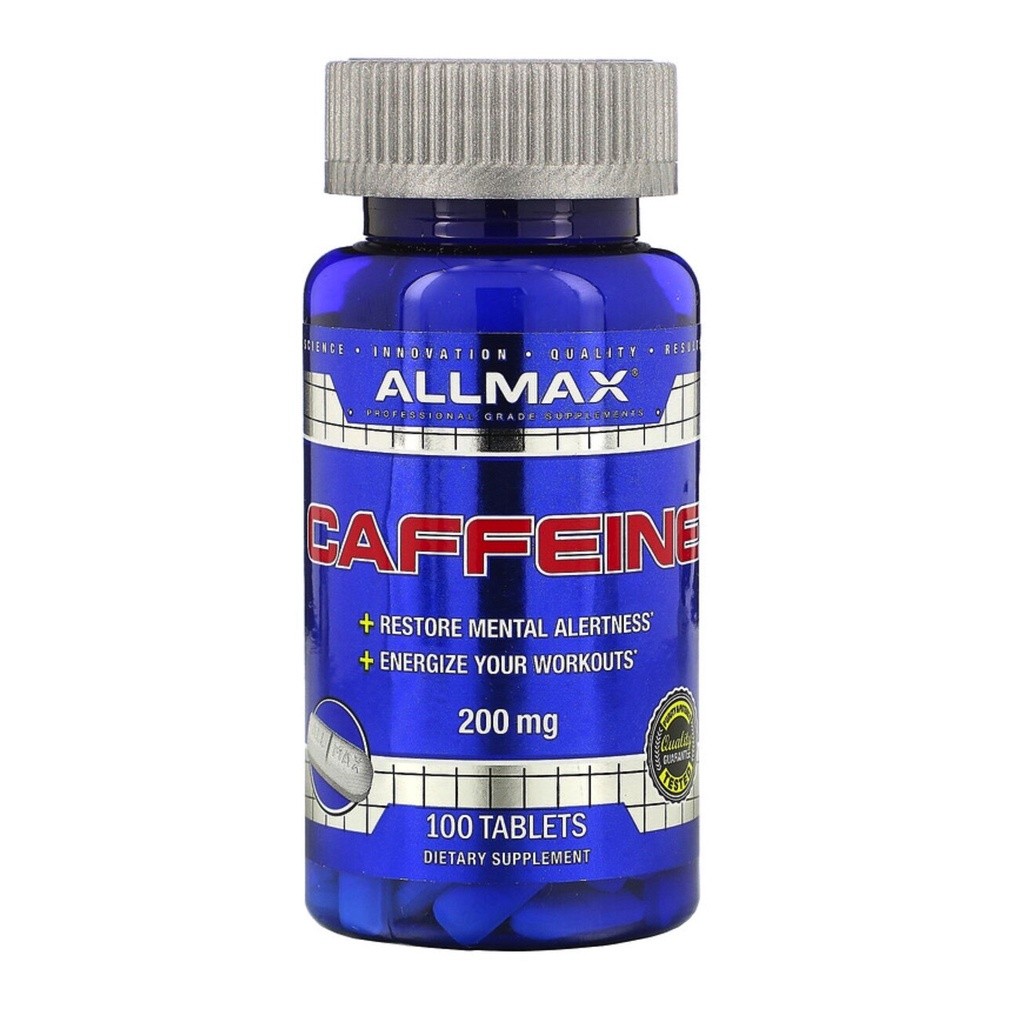 [ คาเฟอีน ] - ALLMAX Nutrition, Caffeine 200 mg x 100 เม็ด (Tablets)