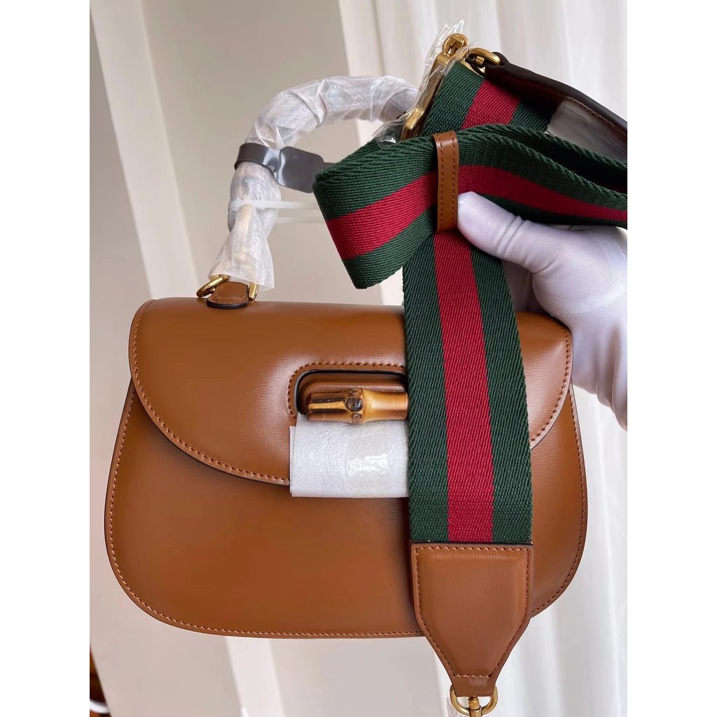 GUCCI GUCCI Bamboo1947 Bamboo Bag Retro Brown Handbag Handbag Female Bag