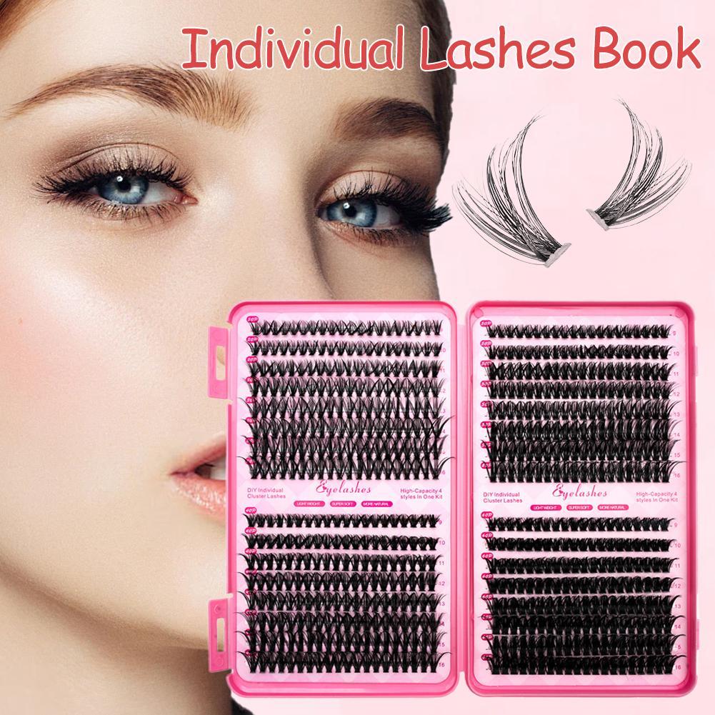 30D/40D ขนตาปลอม 32-Row Eyelashes D-Curl สําหรับ Lash Extension Segmented Clusters หนาแน่นและ Q6K1